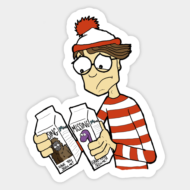 Where's Wally? Where's Bigfoot? Where's Nessie? Sticker by HBogart